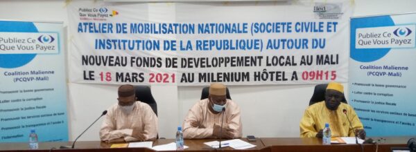 Atelier de mobilisation de la société civile autour du Fonds Minier de Développement Local (FMDL) au Mali.